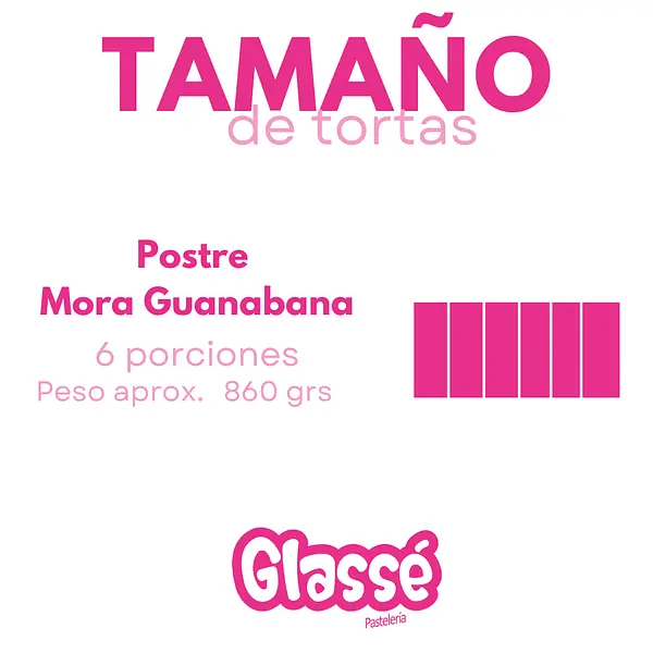 Postre Mora Guanábana | 6 Porciones | Familiar